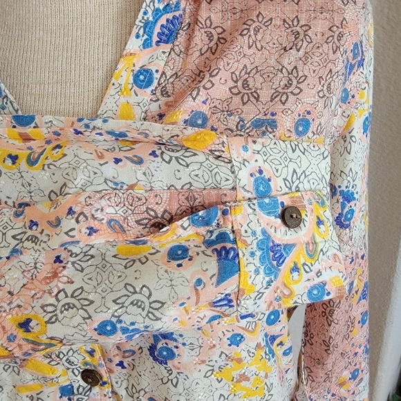 Anthropologie Raga Calafia Boho LS Button-up Blouse - Picture 3 of 6